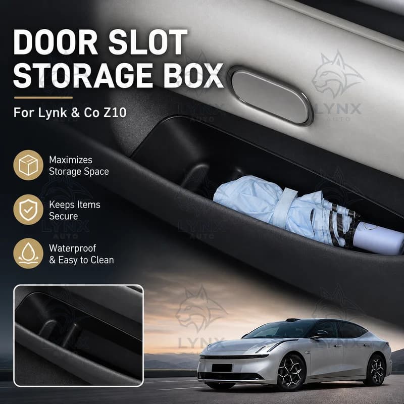 For Lynk & Co Z10 Car Door Slot Storage Box Vehicle Organizer Storage Case Automotive Accessories Custom Parts