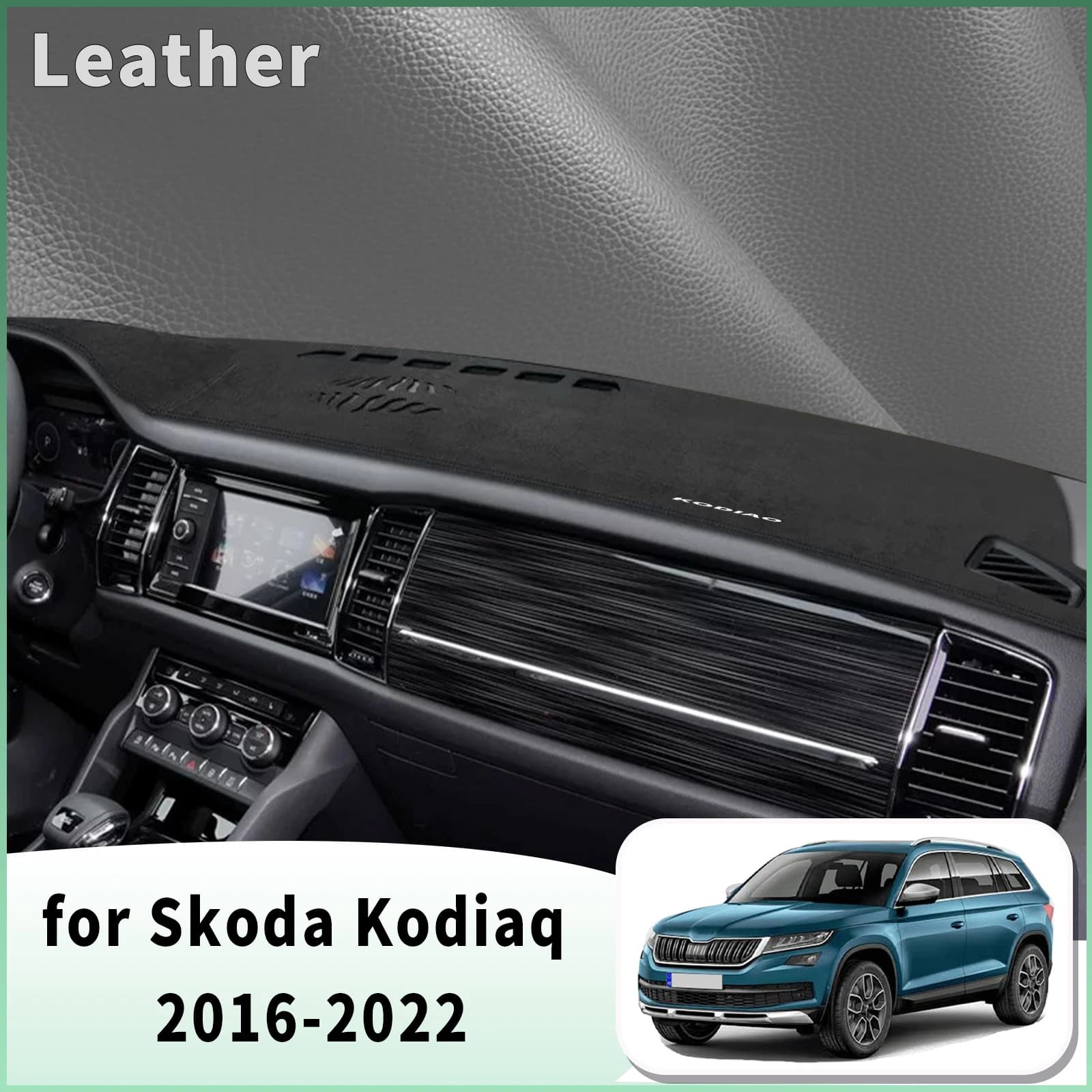 for Skoda Kodiaq 2016 2017-2022 NS7 ​​Dash Mat Dashboard Cover Dashmat Universal Anti-Reflection Heat Insulation Sun Protection