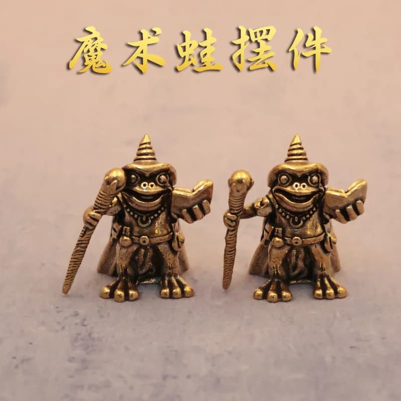 Creative Magic Frog Brass Ornament Personality Magician Home Living Room Landscaping Decoration Office Tea Pet