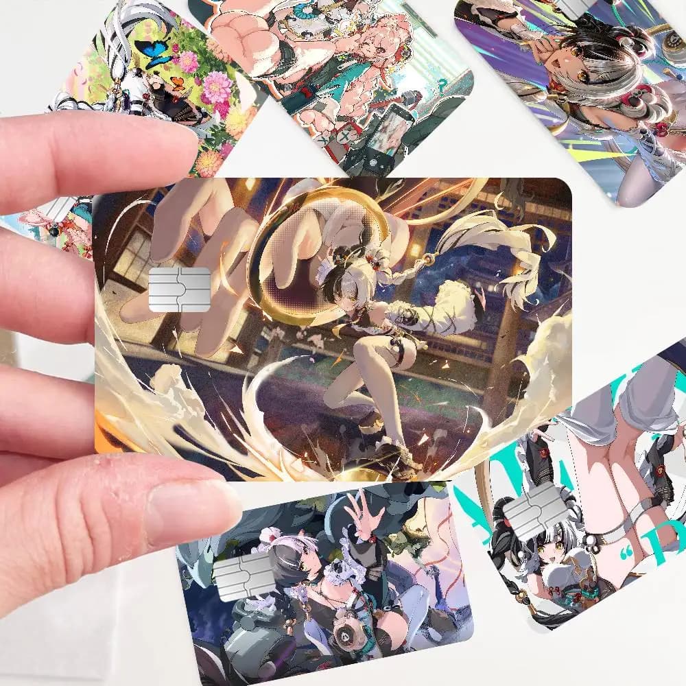 Zenless Zone Zero Dialyn Cartoon Credit Card Skin Stickers For Bank Card Bus Metro Card Sticker Waterproof Women Gift