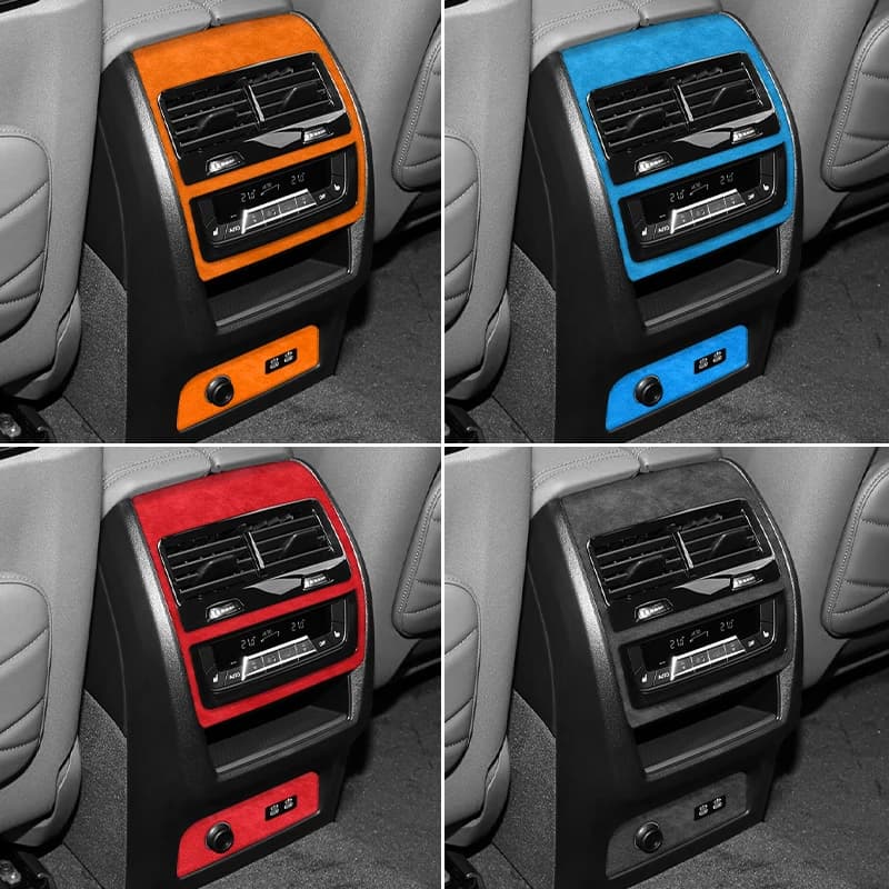 Made of Alcantara For BMW X5 G08 (2019-) Rear Air Vent Trim Frame Sticker Decorative Car Personalized Auto Interior Accessories