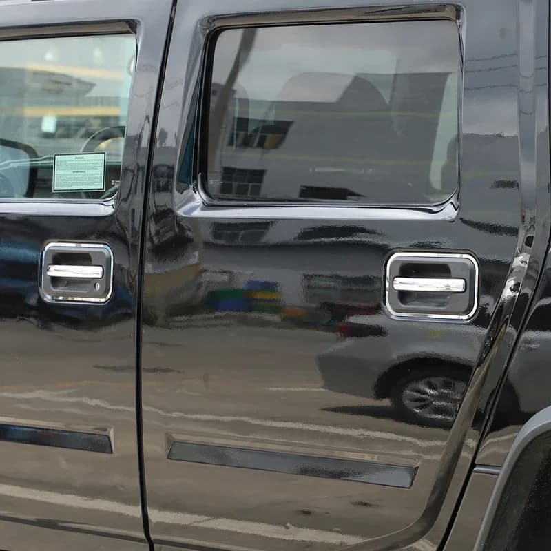 For 2003-09 Hummer H2 stainless steel silver car styling car door outer handle decorative frame sticker car exterior accessories