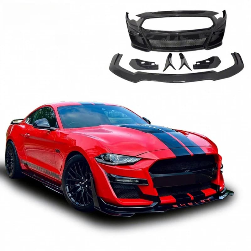 High Quality GT500 Design Carbon Front Bumper Compatible with Mustang 2018-2023 Exterior Upgrade Accessories