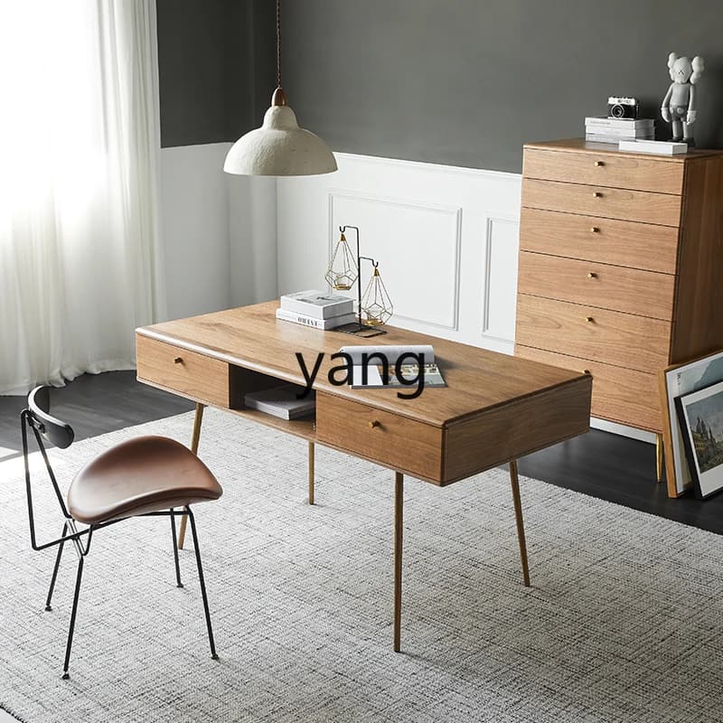 LMMSimple Home Study Small Apartment Walnut Wood