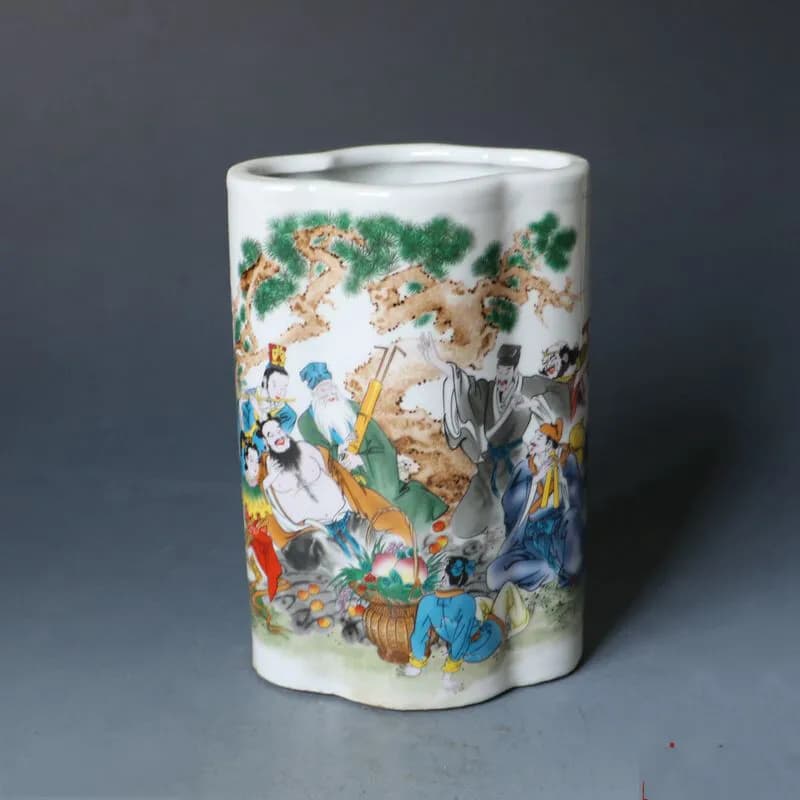 Collection Chinese Jingdezhen Creamic Pen Holder Home Decoration Nice Art Work