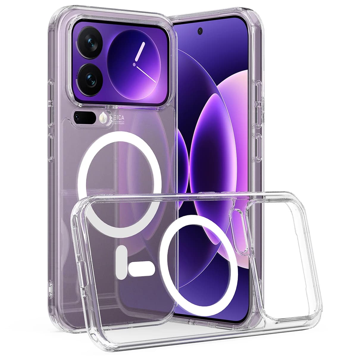 Shockproof Slim Clear Acrylic Wireless Charging Magnetic Case For Xiaomi 17 Pro Max Mi 17 Pro, Anti-scratch PC Hard Cover Funda