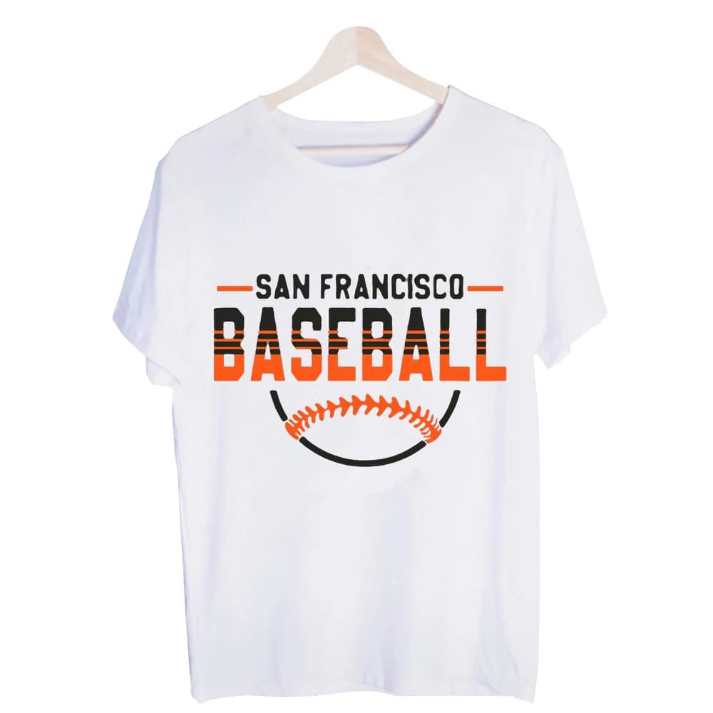 Men's San Francisco Baseball Graphic Tee, Short Sleeve Crew Neck T-Shirt for Casual Summer Wear