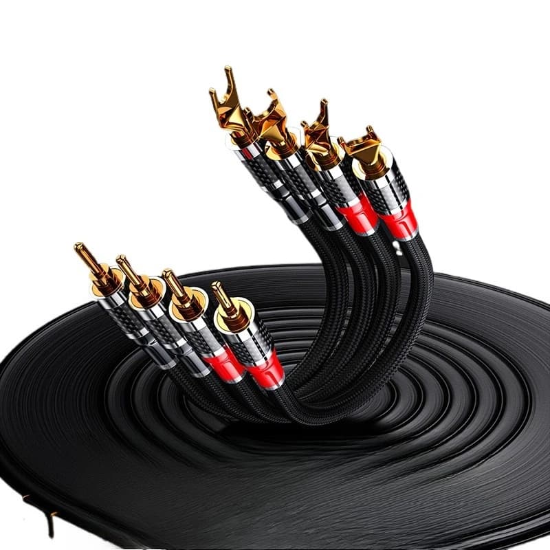 GT900Pro sterling silver 4N audiophile-grade HIFI audio jumper cable, speaker bridge cable, banana head U plug