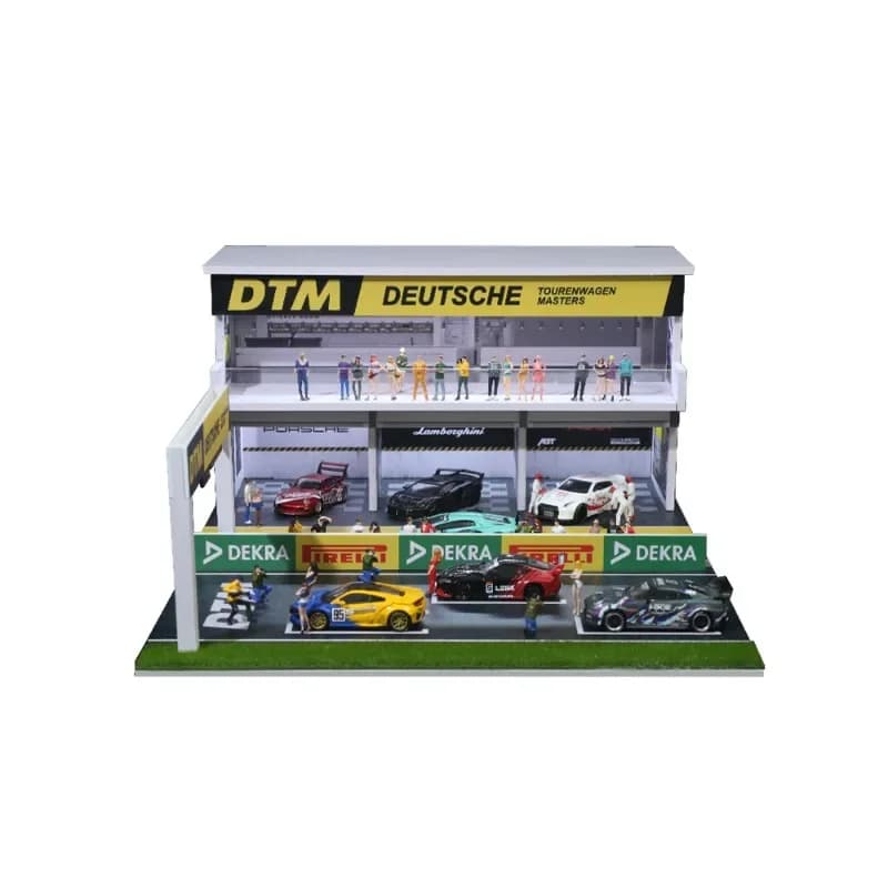 1:64 DTM lighting version track three-dimensional room assembly scene with car model