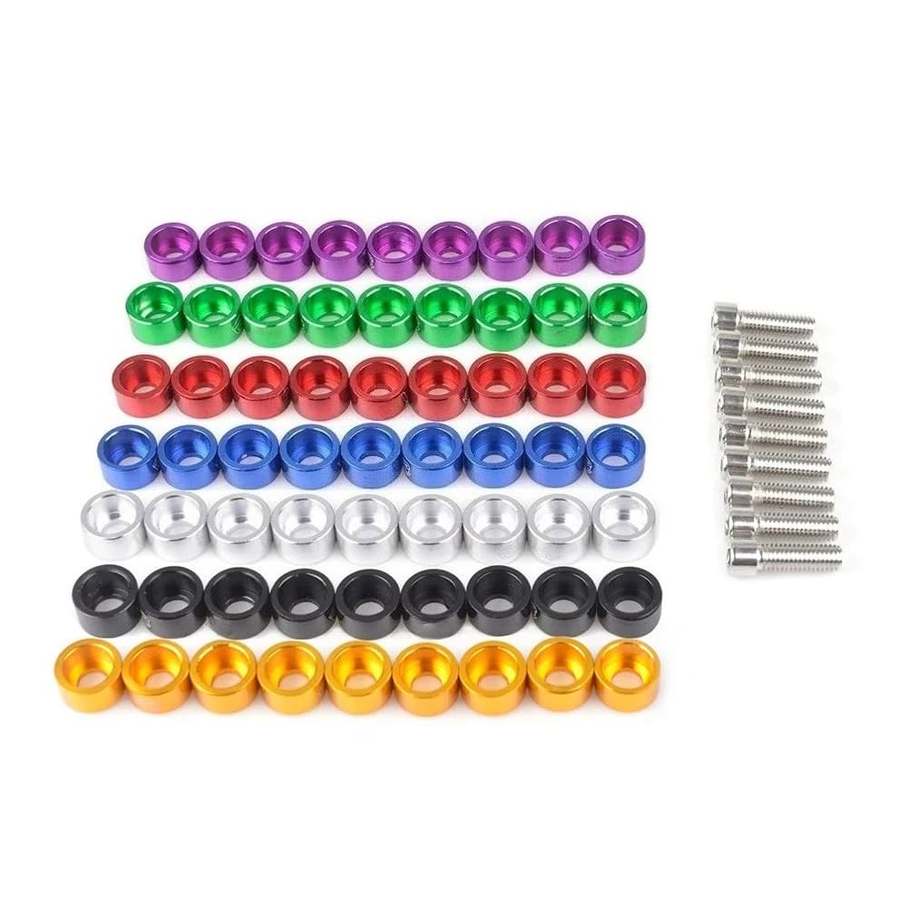 Aluminum 9 Pcs JDM M8 Fender Washers and Bolt for Honda EK EG Air Inlet Manifold Engine