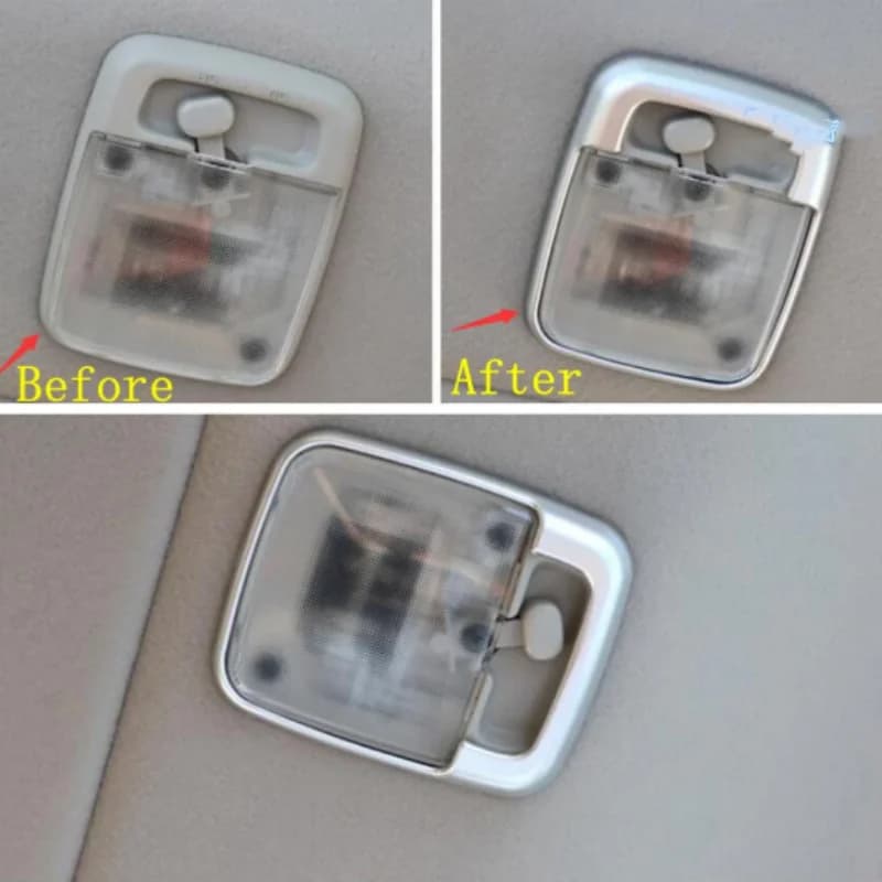 Lapetus Front Roof Reading Lights Lamp Decoration Cover Trim Fit For Nissan NV200 / Evalia 2018-2022 Matte / Carbon Fiber ABS