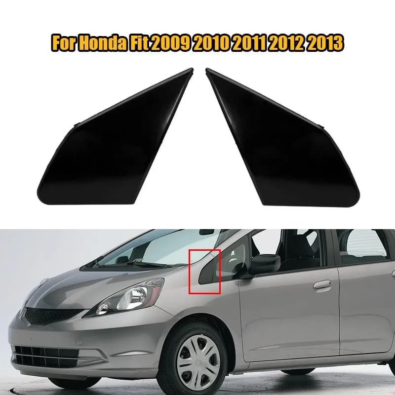 For Honda Fit Hatchback 2009 2010 2011 2012 2013 Auto Exterior Front Door Garnish Cover Panel Front Window Glass Plate Trim Cap