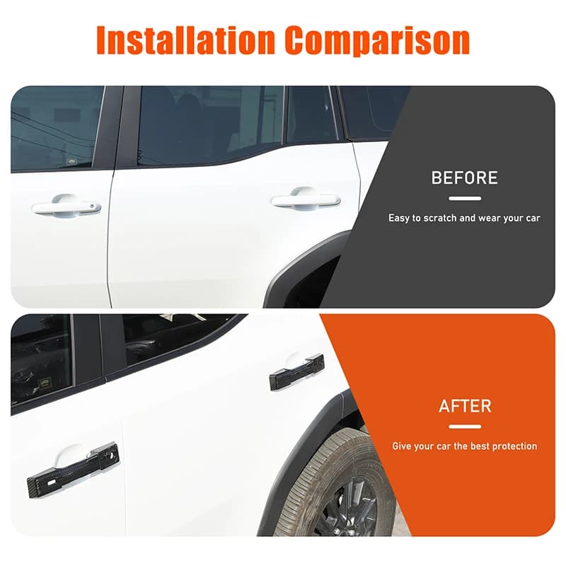 For Toyota Land Cruiser Prado Lexus GX 2024+ABS Black Car Styling Exterior Handle Cover Sticker Car Exterior Accessories 4Pcs