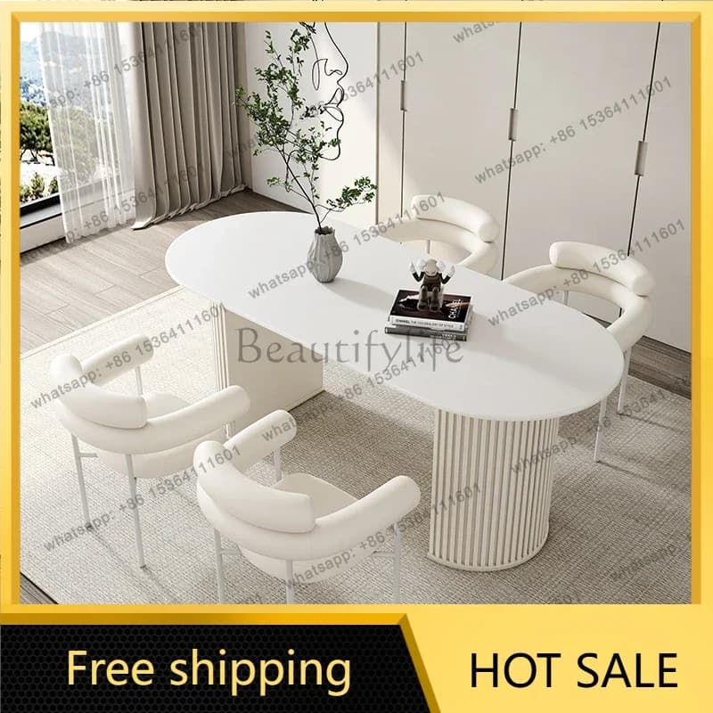 LJY Luxury Nordic Dining Table Legs Metal Modern Space Savers Dining Table Living Minimalist Mesas De Comedor Room Furniture