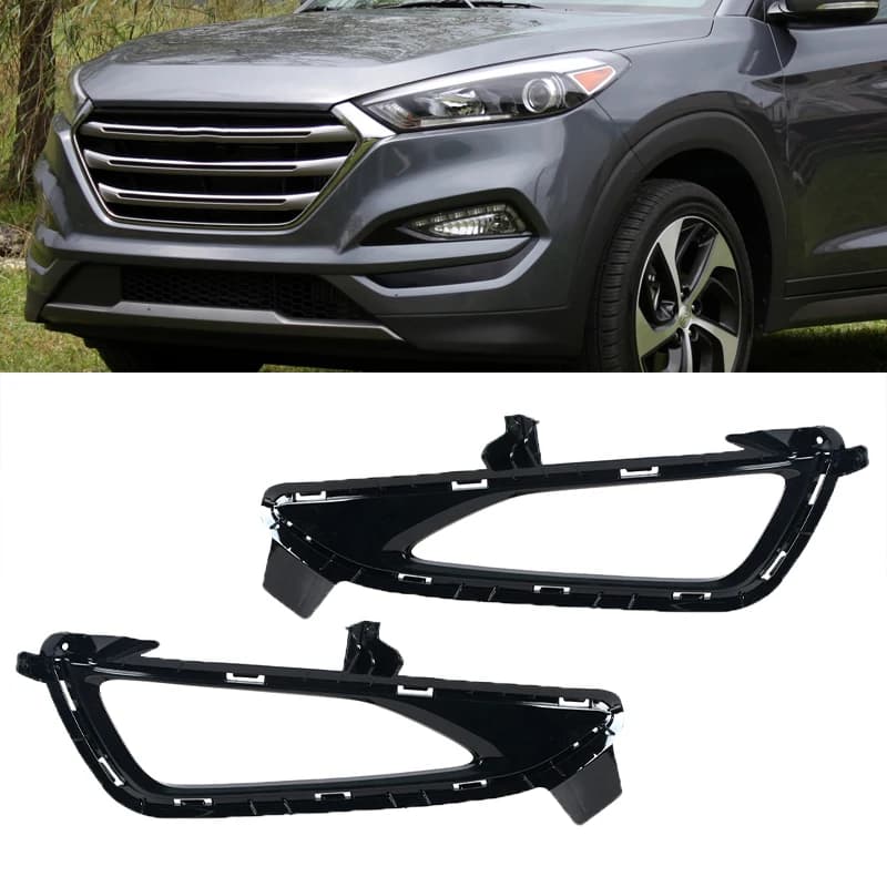 Fog Lamp cover For Hyundai Tucson 2015 2016 2017 2018 Shell Front Bumper Grille Driving Lamp Cover Fog Light Cover