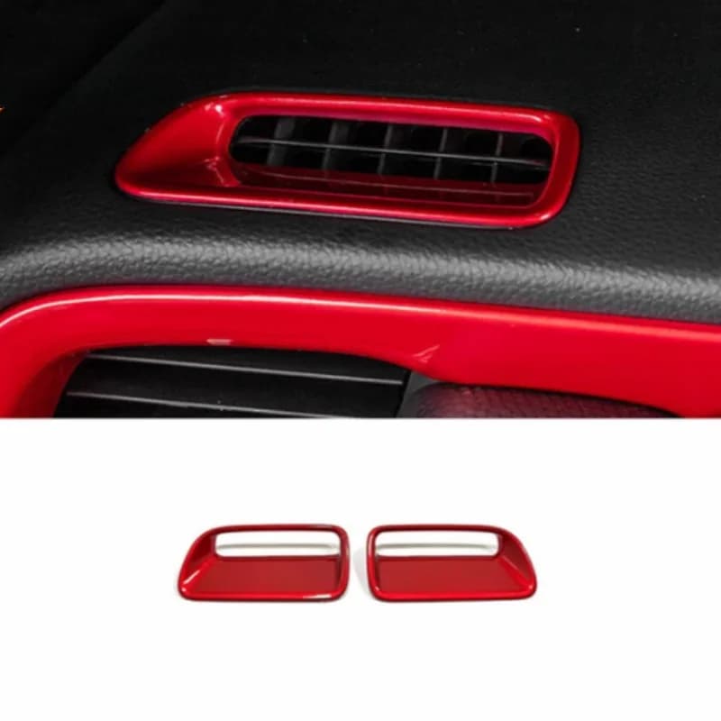 Car Styling Frame Lamp Trim Front Air Conditioning Outlet Vent Molding Parts 2PCs For Honda Fit Jazz 2020 -2024
