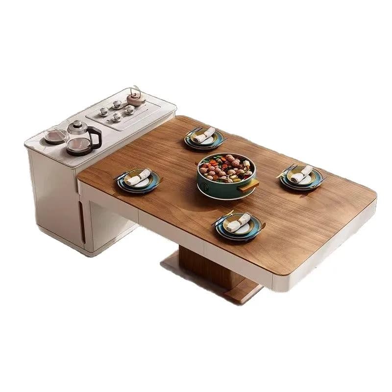 LTT lift coffee table tea integrated combination living room home antique movable tea table