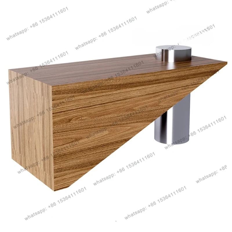 Store Commercial Nakajima Tai Flowing Water Tai Hole Stone Display Table Nakajima Shelf Walnut Color