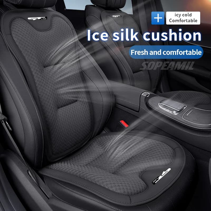 Car Seat Cushion Cover Breathable Ice Silk Seat Protector Pad For Kia K2 K5 K7 Rio Sportage GTline Niro Picanto Stinger Sorento