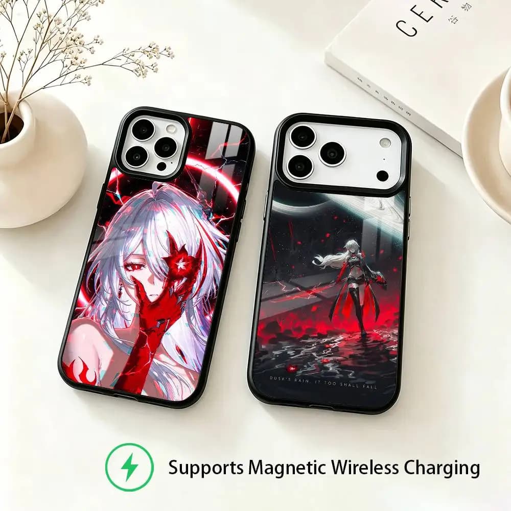 Star Rail A-Acheron Phone Case For iPhone18,17,16,15,14,13,12,11 Plus,Pro Allows magnetic wireless charging