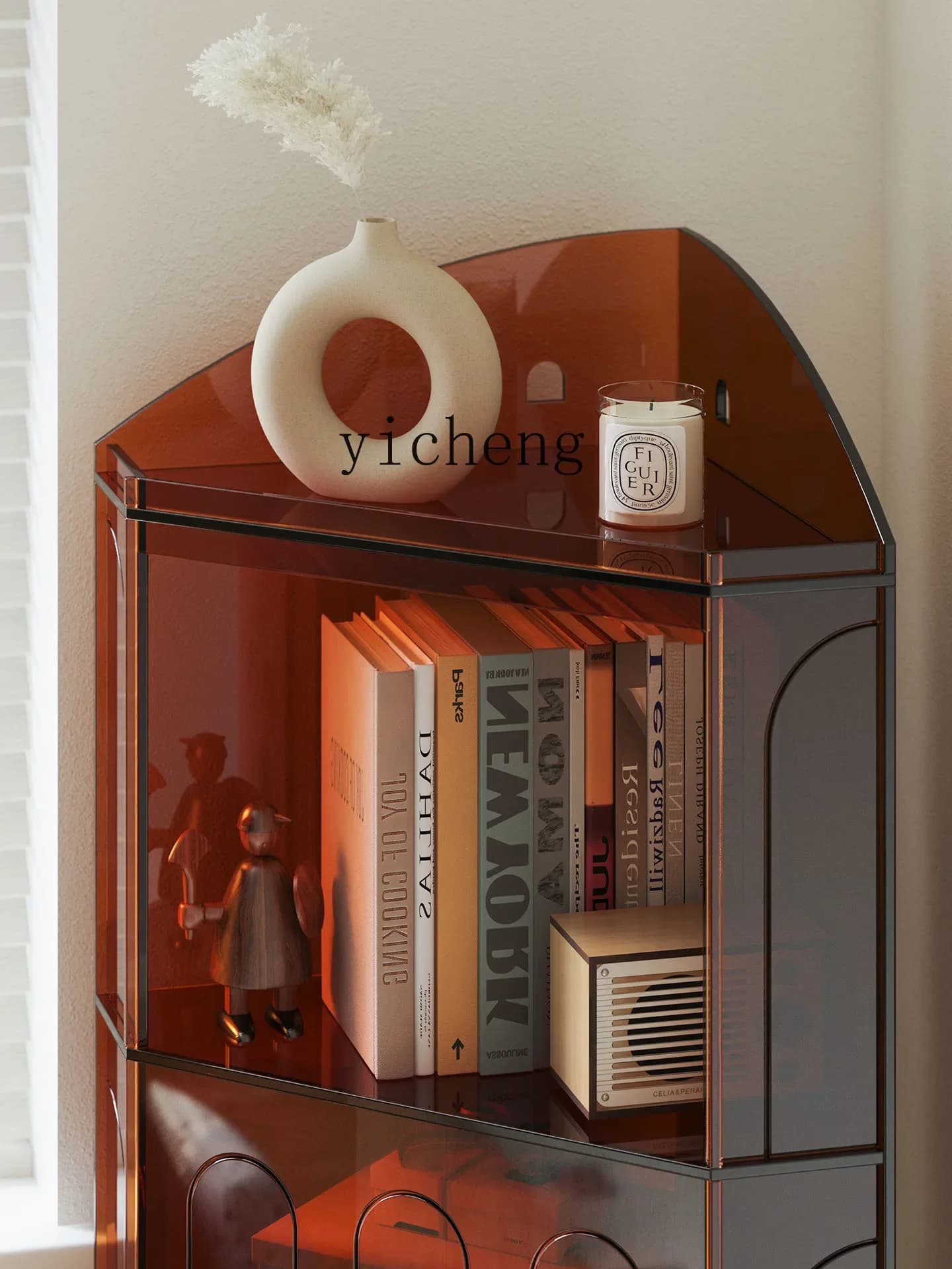 GZ Dining Side Living Room Sofa Side Cabinet Corner Storage Cabinet Storage Triangle Cabinet