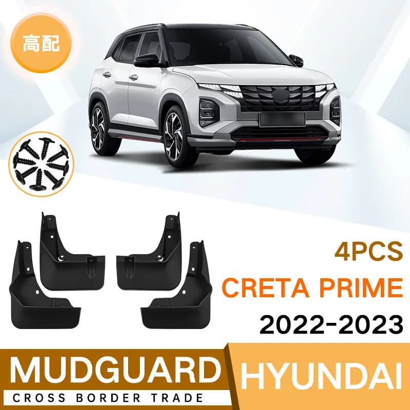 For Hyundai Creta Creta Prime 2022-2023 Fender Tile Front and Rear Car Accessories fender flares mud flaps car accessories