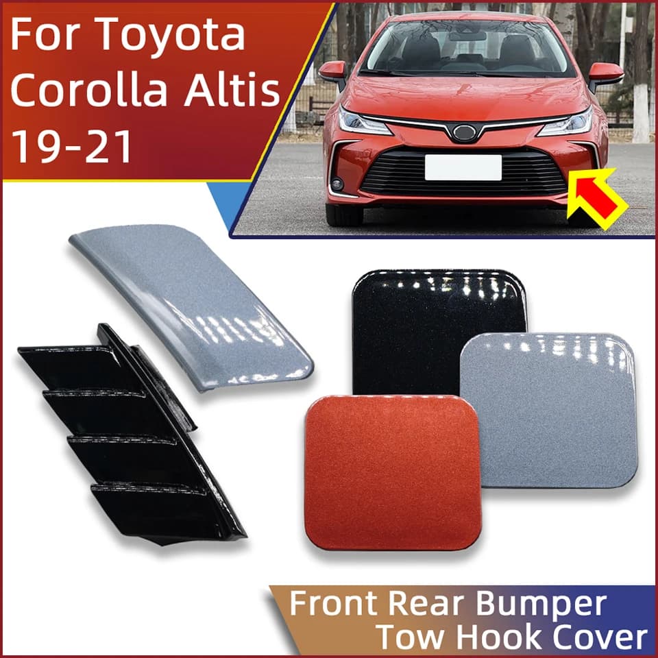 ABS Decorative Trailer Hook Replacement Cap For Toyota Corolla Altis 2019-2021 Sedan Front & Rear Bumper Towing Hook Hole Cover