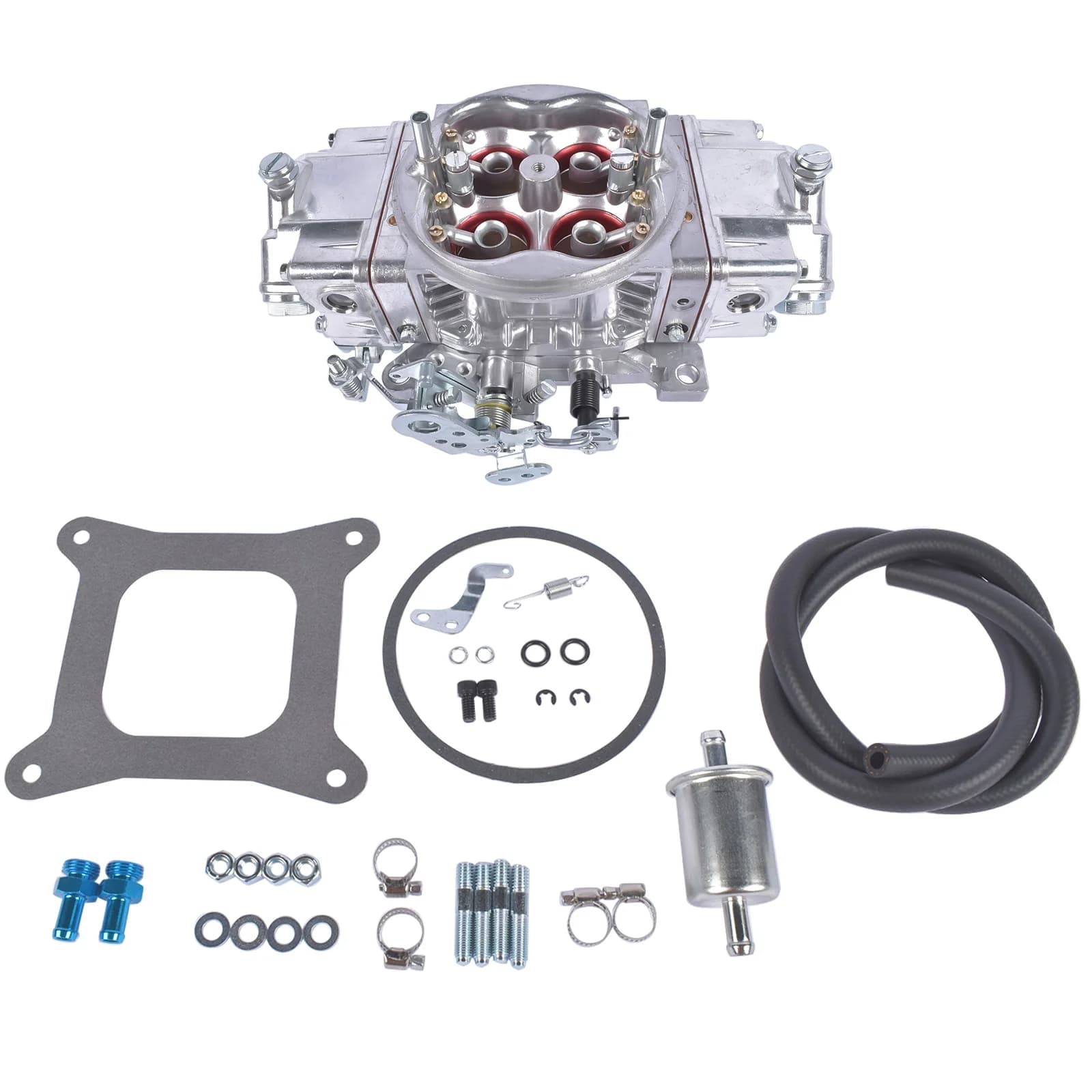 Glossy Carburetor for 650 CFM Race Double Pumper 4 Barrels Square Bore  BR-67199
