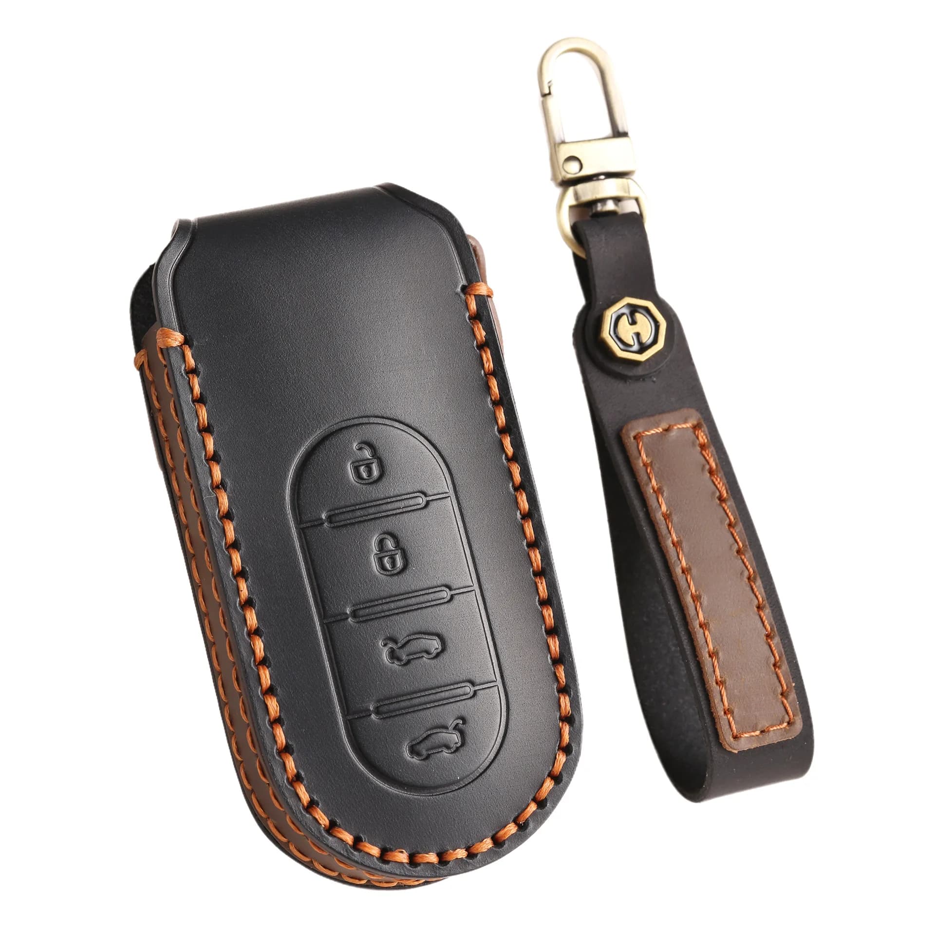 Genuine Leather Key Covers for 2024  Mercedes - Benz Smart #5  New Energy Vehicle Key Protection Premium keychain
