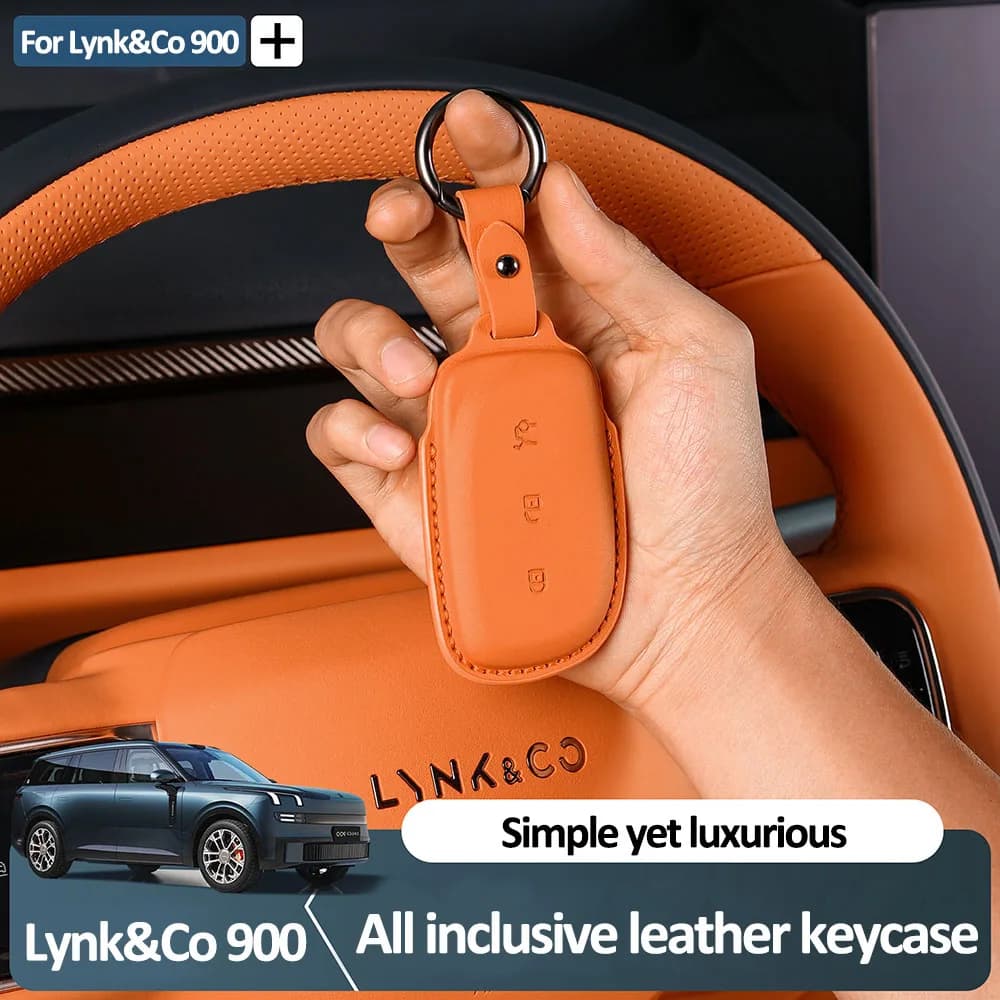 For Lynk&Co 900 2025 All Inclusive Leather Key Set Car Modification Accessories High-end Original Car Color Key Protection Case