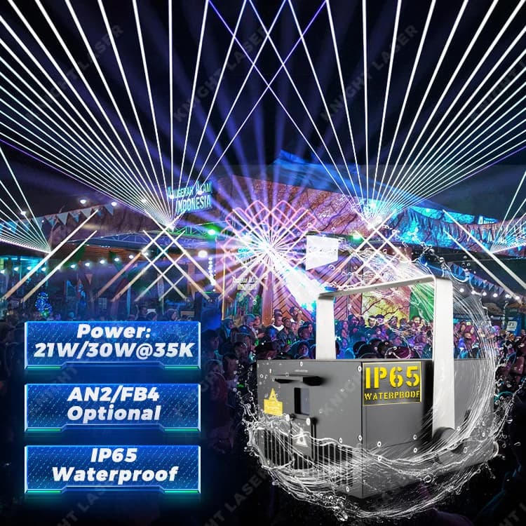 21w and 30w 35kpps Scanner Outdoor Show and Advertising Animation Waterproof Laser Light