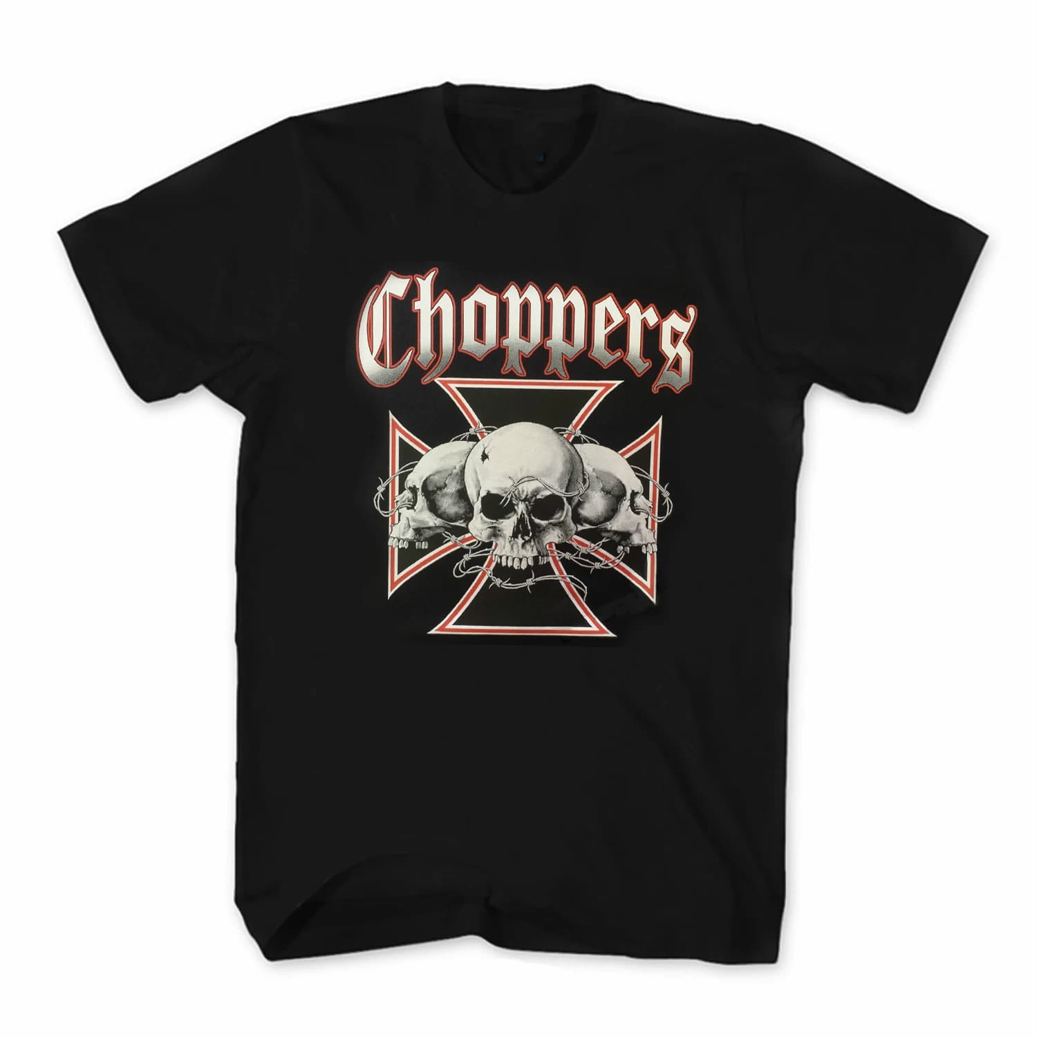 Choppers Iron Cross. Biker Rocker Motorcycle Riders T-Shirt. Summer Cotton Short Sleeve O-Neck Mens T Shirt New S-3XL