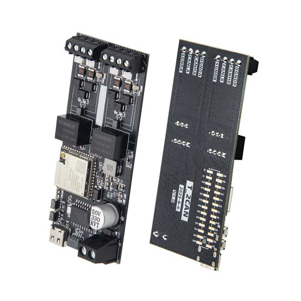 ESP32-S3 Dual CAN FD Development Board MCP2518FD Controller CAN V2.0B 5Mbps 2.4G Wi-Fi BLE5 16MB Flash Industrial CAN Bus Module