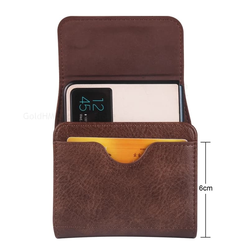 For Samsung Galaxy Z Flip7 FE Phone Pouch Waist Bag Card Holder Magnetic Phone Leather Case For Samsung Z Fold 7 fold6 5 4 3 5G