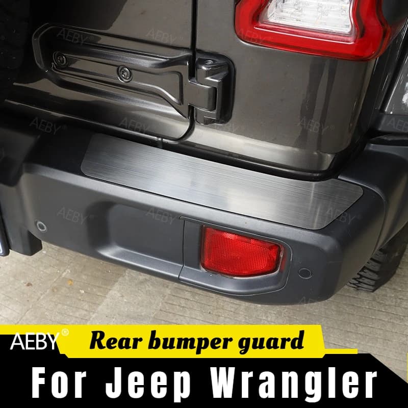 For Jeep Wrangler 2018 Door trunk sill guard,Trunk rear bumper guard pedal,Anti-scratch cover decoration,Car accessories