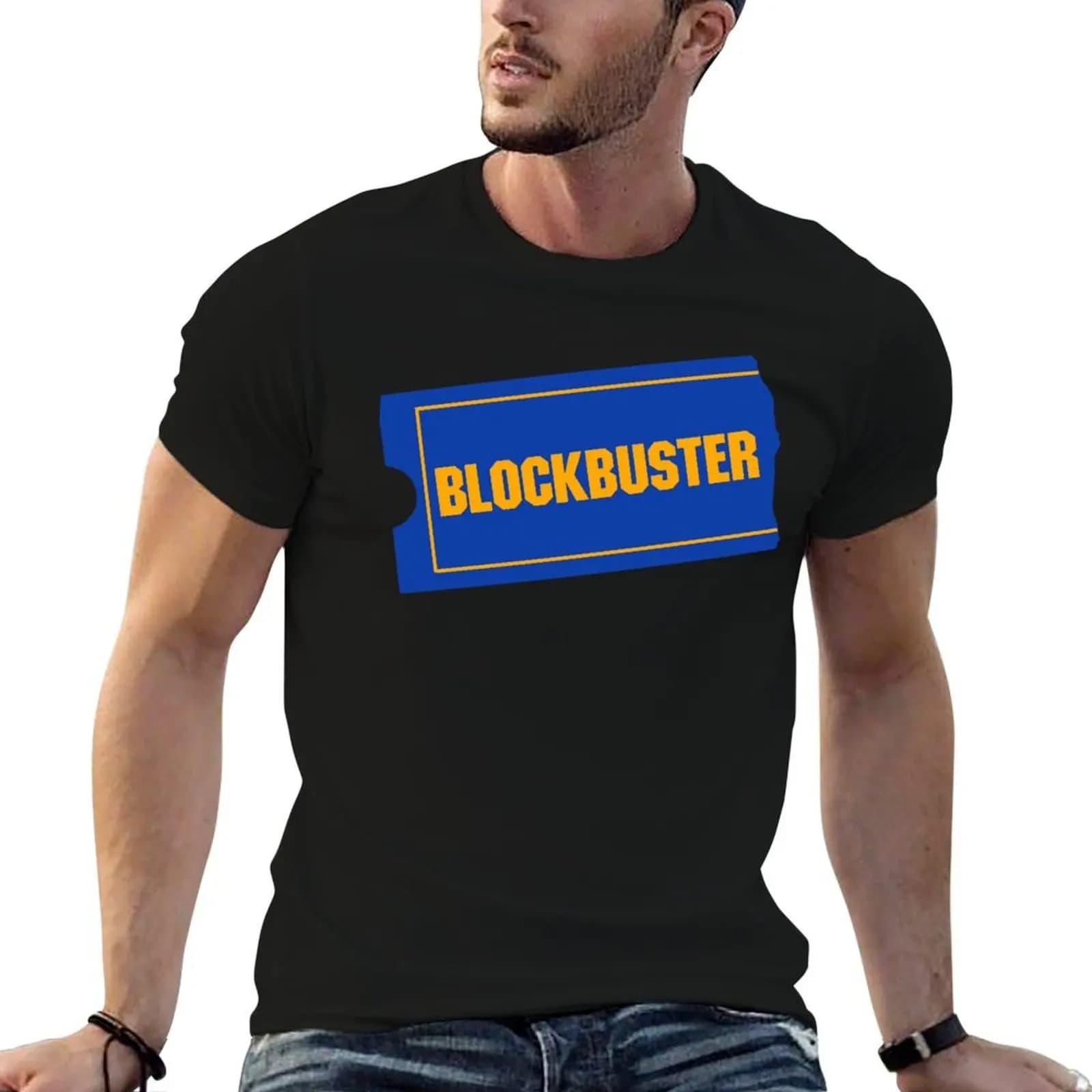 Blockbuster Retro Logo Essential T-Shirt man t shirt basketball graphic tees mens plain t shirts