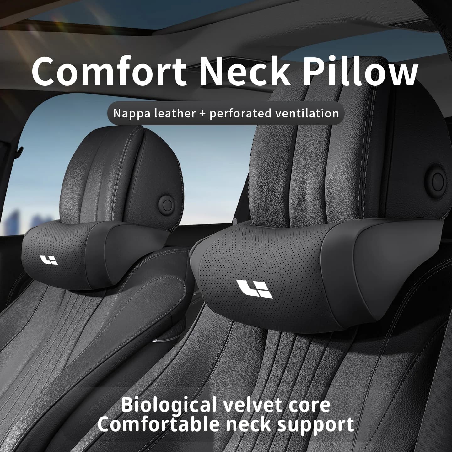 Car Headrest Leather Neck Support Seat Breathable Soft Neck Pillowor For LEADING IDEAL Li Auto One L6 L7 L8 L9 MEGA Accessories