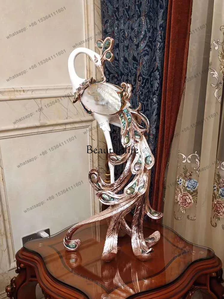 02European Style Living Room Shell Peacock Decoration Home Decoration New House Crafts Creative Furnishings