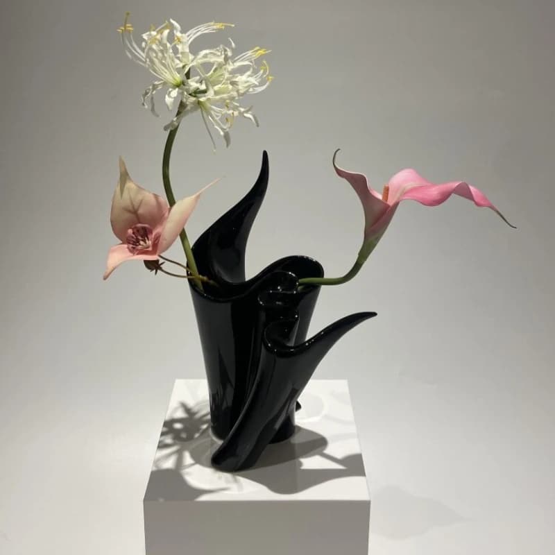 Vase water raising flowers advanced sense living room ornament ceramic flower ware