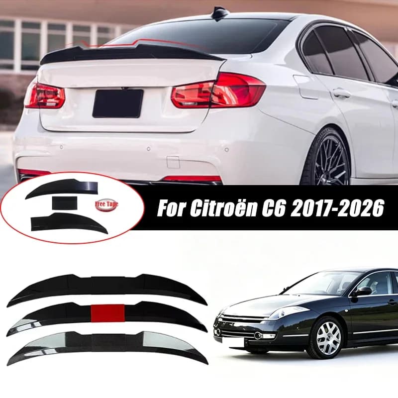 3pcs Sedan Rear Trunk Spoiler For Citroen C6 2017-2026 Adjustable DIY Modified Trunk Spoiler Automotive Accessories