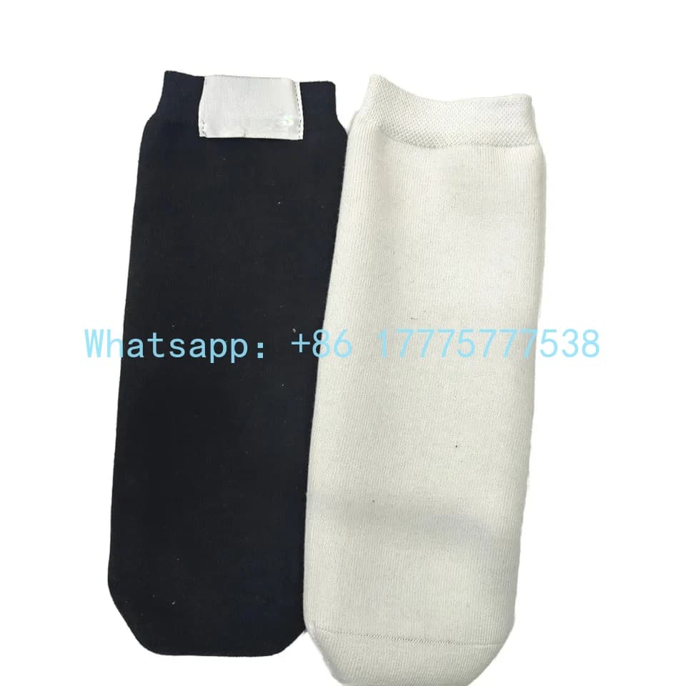 Black and White Prosthetic Gel Fabric Socks for Medicals Use Rehabilitations Equipment