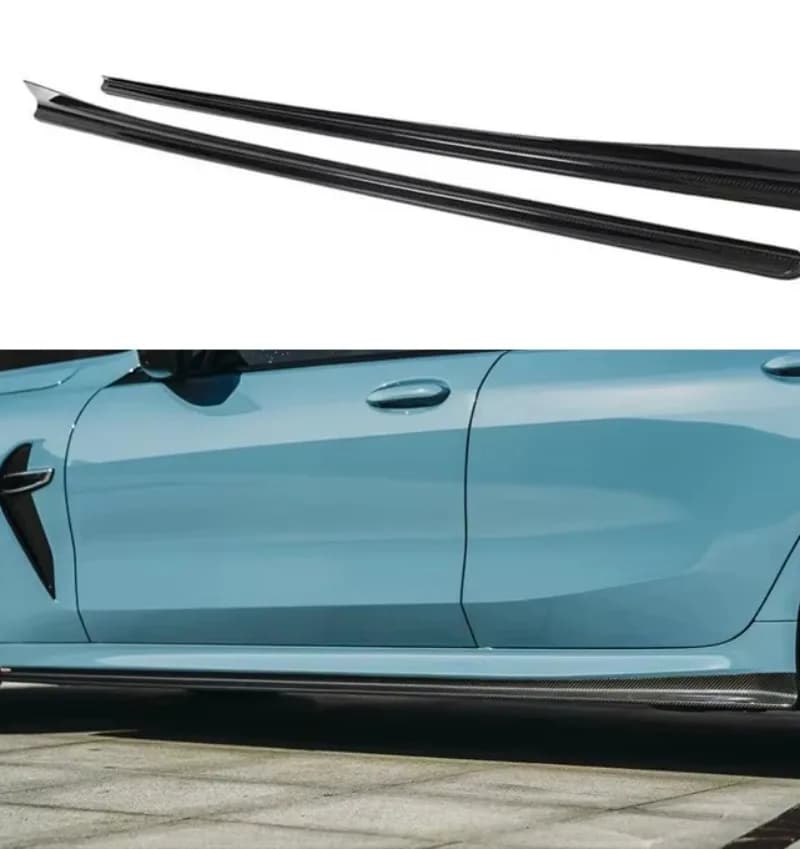 For BMW 8 Series G16 840i 840d 850i F93 M8 2018-2026 Dry Carbon Fiber 3D Style Side Bumper Skirts