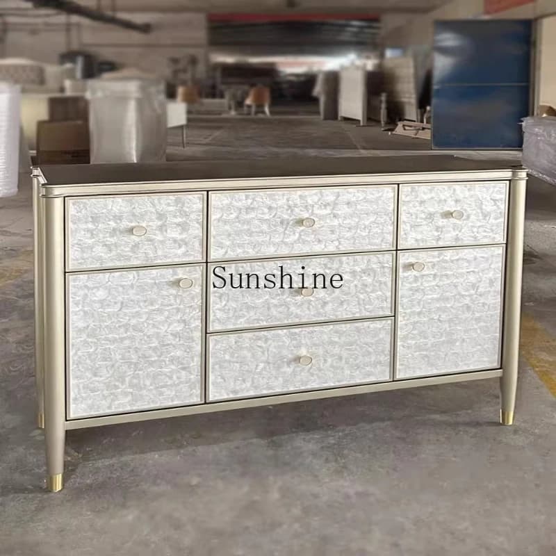 American light luxury shell porch cabinet small apartment against the wall dining side cabinet