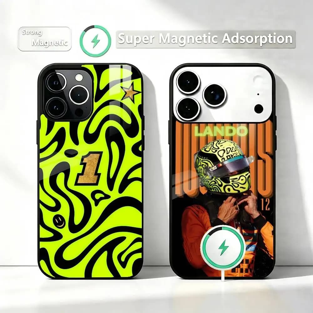 Lando N-Norris Racer Gift  Phone Case For iPhone17,16,15,14,13,12,11 Plus,Pro Allows magnetic wireless charging