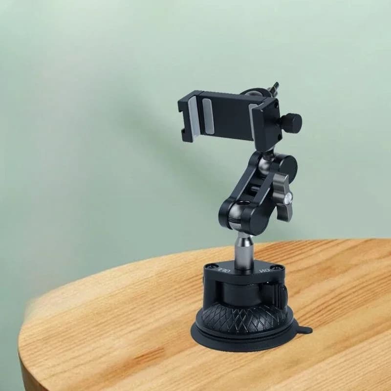 Car mobile phone shooting bracket, suction cup type all-aluminum alloy anti-shake stabilizer