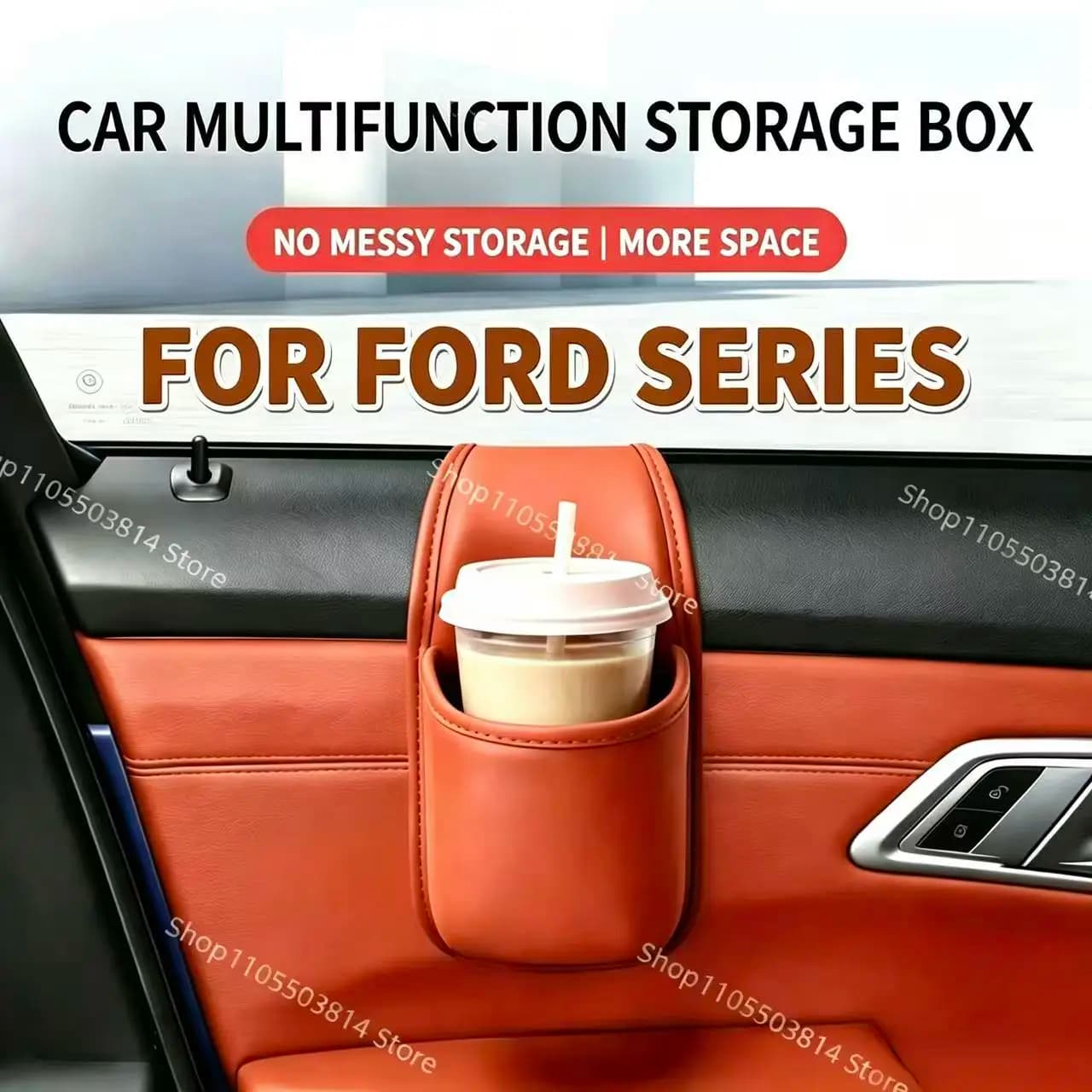 For Ford Ford F-150 Ranger Kuga Car Hanging Storage Bag Glass Gap Cup Holder Beverage Holder Auto Interior Organizer Accessories