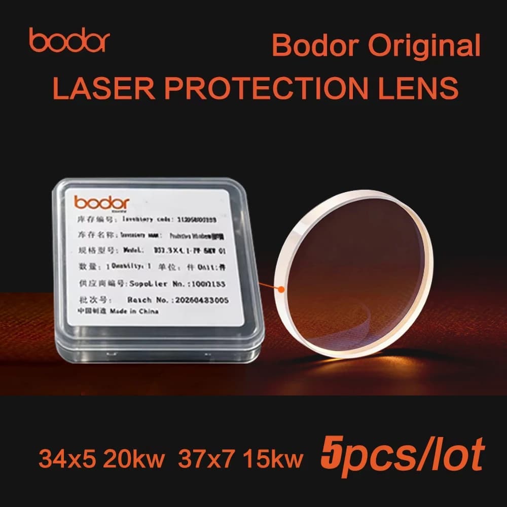 Bodor Original Laser Protection Window 27.9×4.1 6kW 34×5 20kW Fiber Laser Protective Lens For Bodor Fiber Laser Cutting Machine