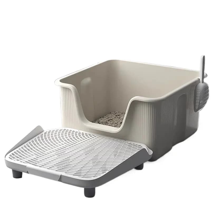 Cat litter box oversized square splash-proof