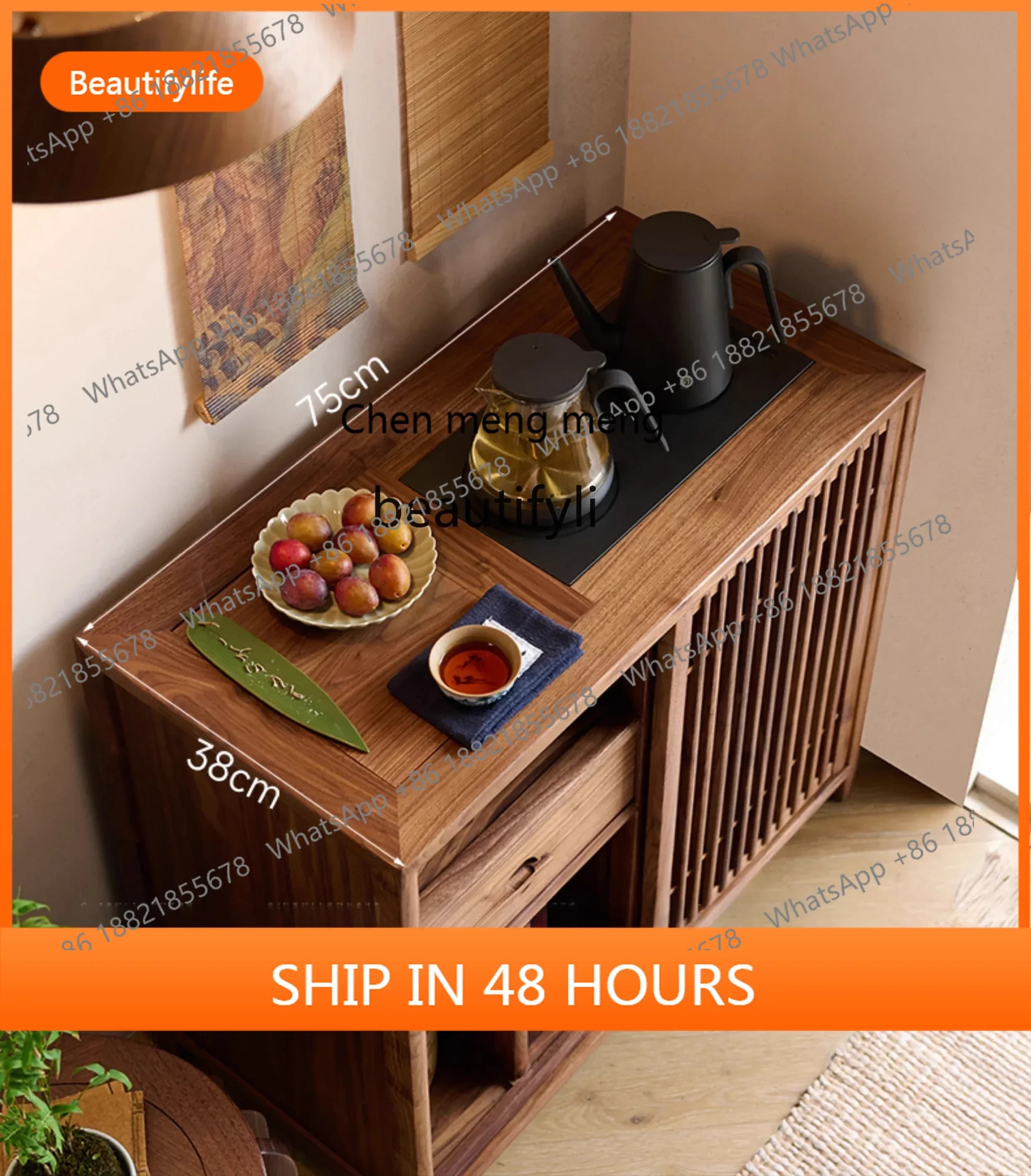 cn8350 ss Tea cabinet, tea side cabinet, living room side tea room kettle integrated cabinet