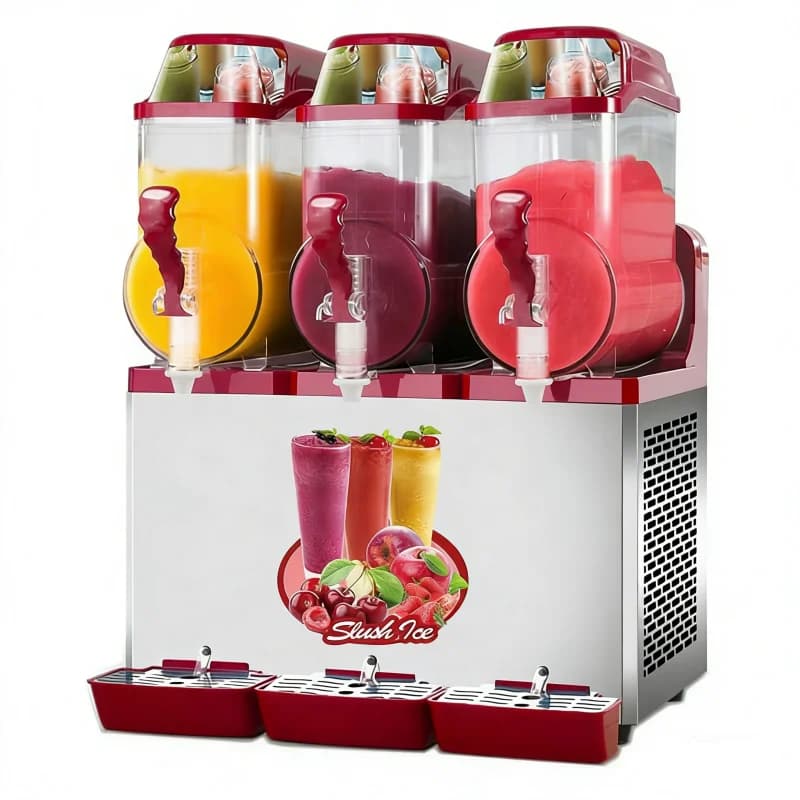 1*12L/2*12L/3*12L Capacity Slush Machine Beverage Machine Electric Smoothie Maker for Refrigeration Equipment